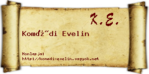 Komádi Evelin névjegykártya